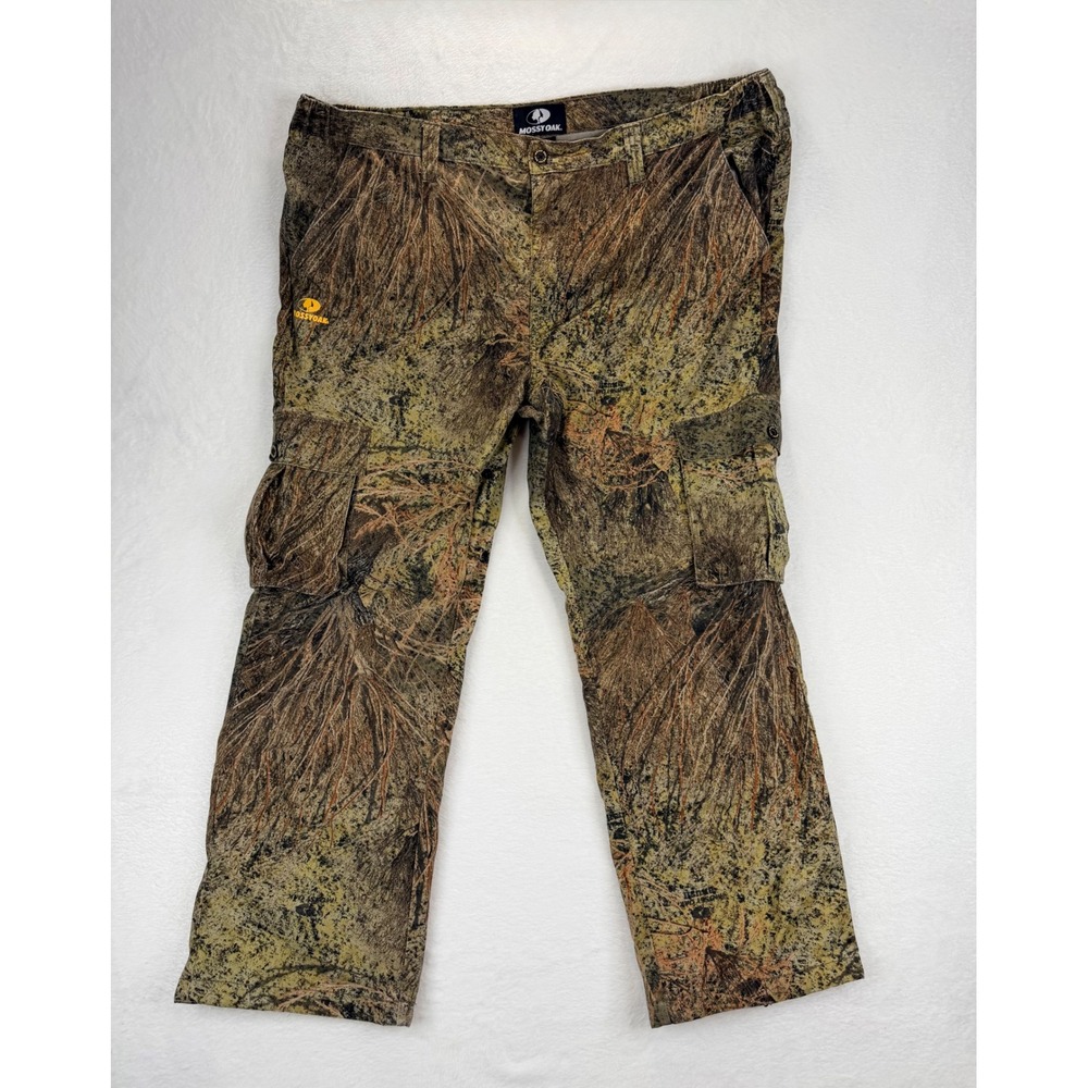 Mossy Oak Brush Camo Cargo Pants Mens XXL 44-46 Hunting Tactical Straight Leg